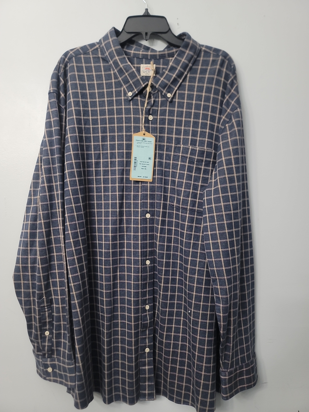 Faherty Coastline Knit Shirt - Twilight Check
